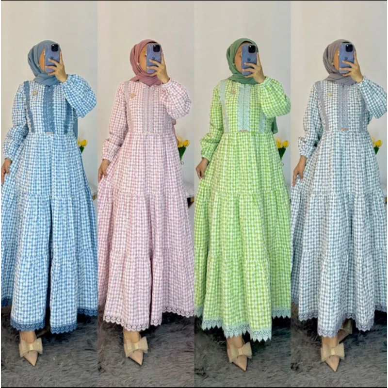 Gamis katun salvina.ys renda