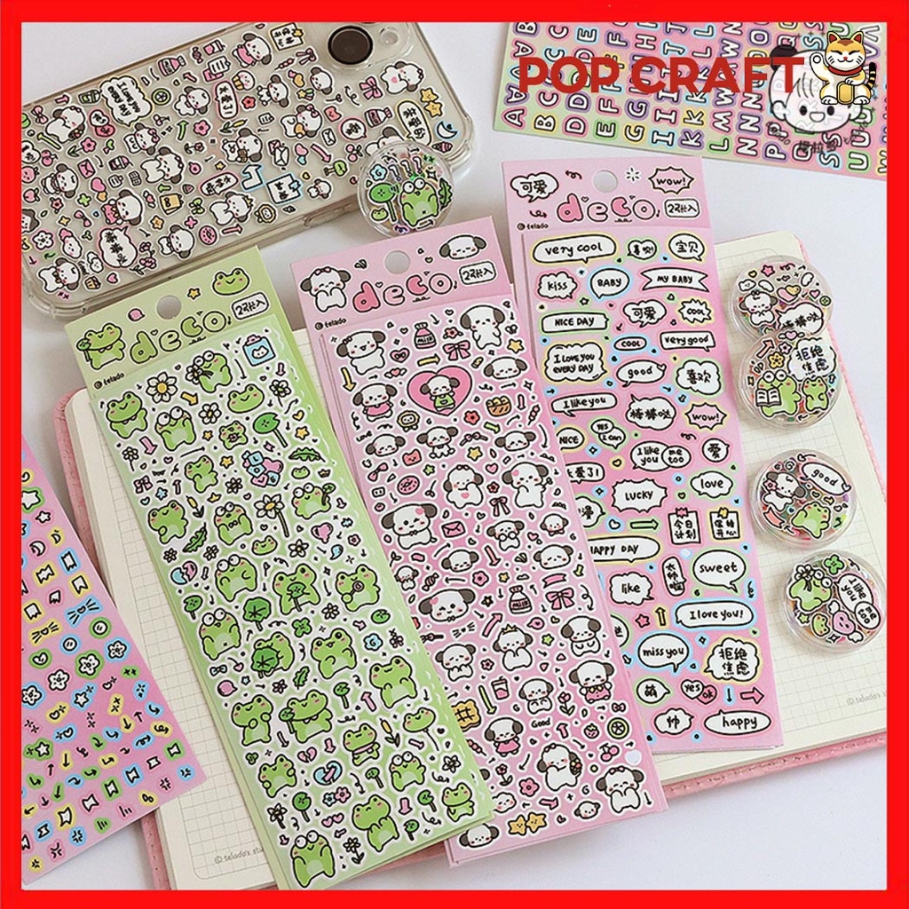 

PC Stiker Glliter Deco Casing Handphone / Sticker Alphabet Colourfull Waterproof Anti Air TLD129