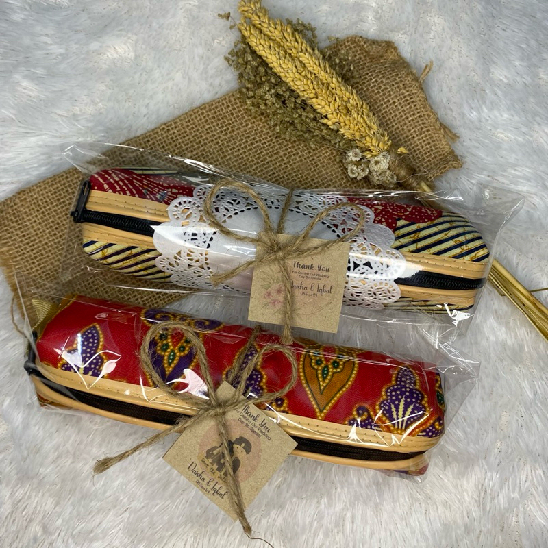 

(PAKET 50PCS) Souvenir Dompet Batik Tempat Pensil Hajatan Pernikahan Murah