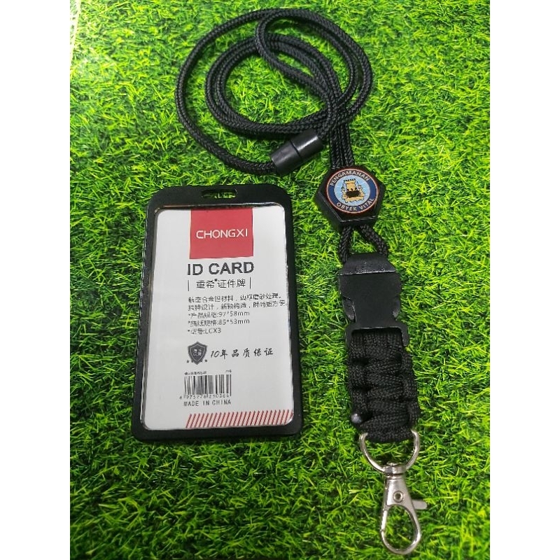 

tali lanyard gantungan id card holder cusrom logo dit pamobvit pengamanan obyek vital
