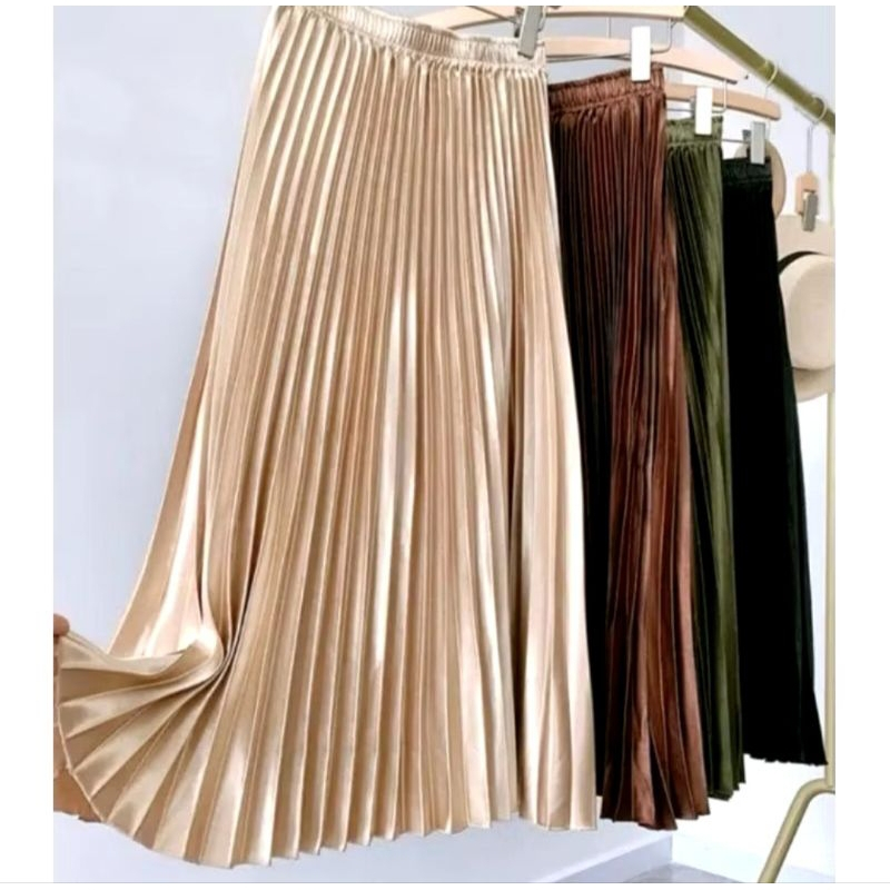 Rok Plisket Bludru / Rok Bludru Premium / Rok Velvet Bludru / Rok Plisket Velvet / Pleated Skirt