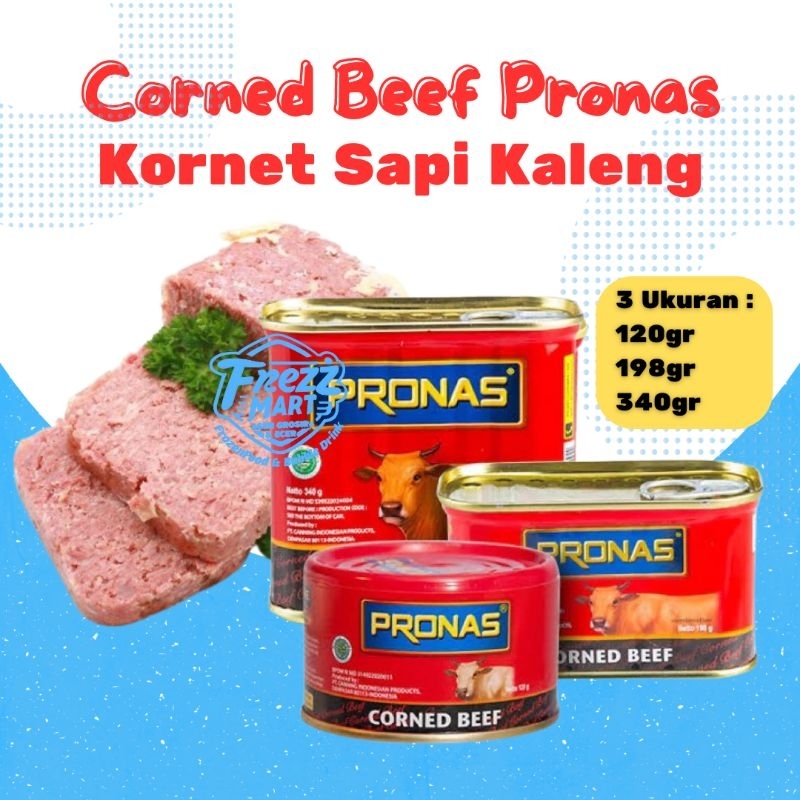 

Pronas Corned Beef Original Can Kornet Sapi Kaleng 120gr 198gr 340gr.