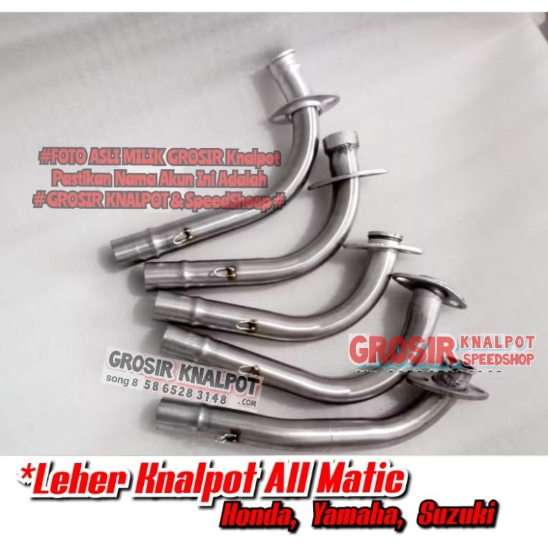 Pipa Leher Knalpot Depan Sambungan Inlet 26 & 28 & RIQUEST All matic YAMAHA Mio Sporty Smile Soul Nm