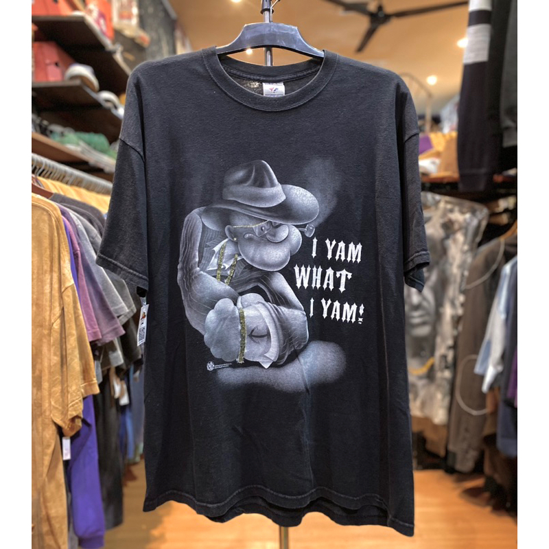 kaos Popeye Sipelaut Film kartun “ i Yam , What I Yam “ jerzees tag Second