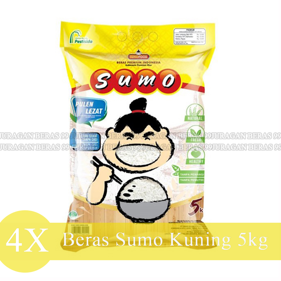 

4PCS Beras Sumo Kuning Kemasan 5kg