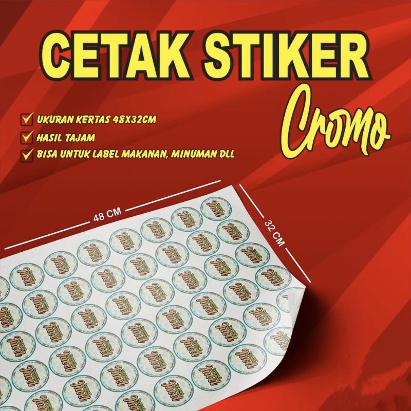 

Cetak stiker chromo murah