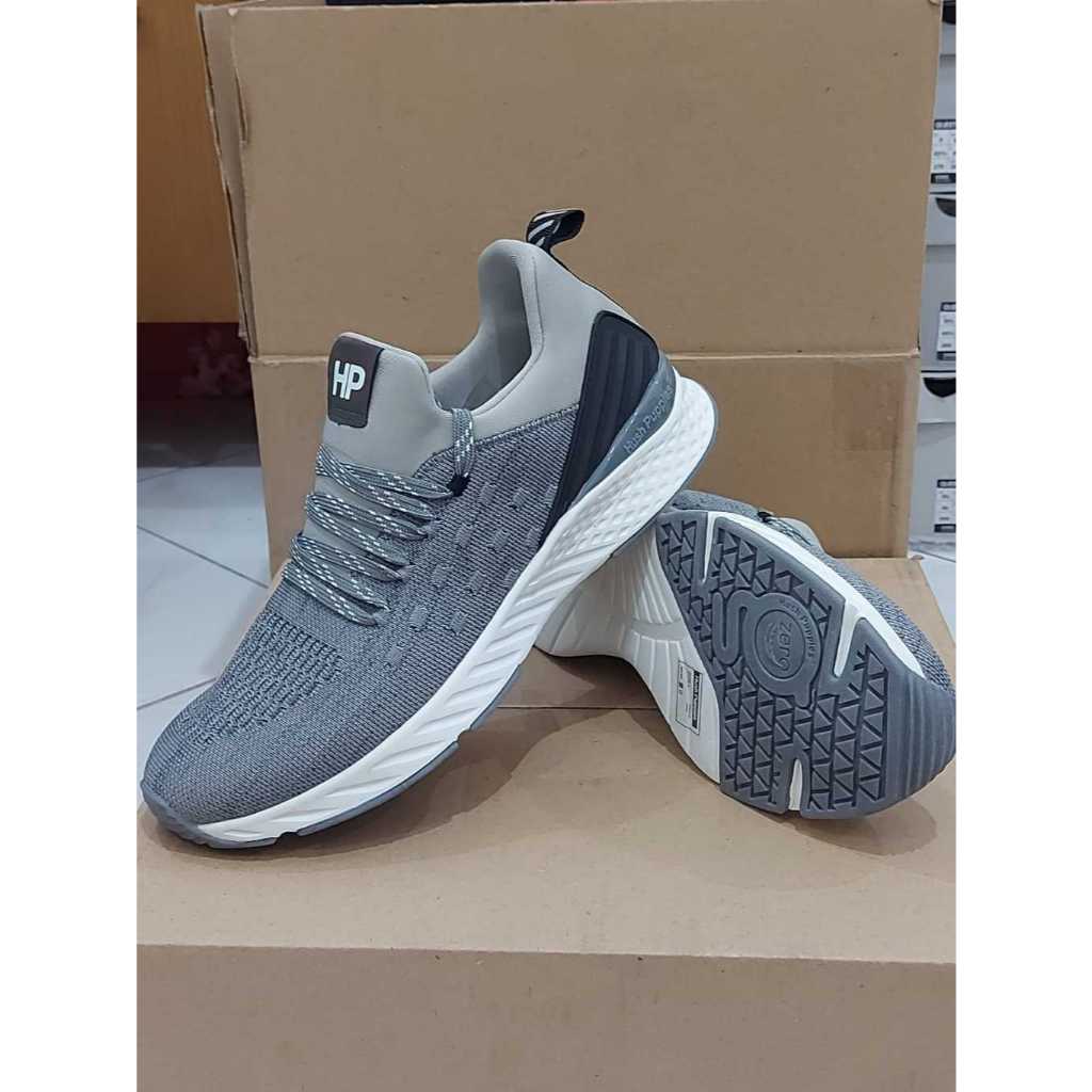 Sepatu Sneakers Pria Slip On HUSH PUPPIES LAWRENCE OSCAR ORIGINAL BNIB - GREY