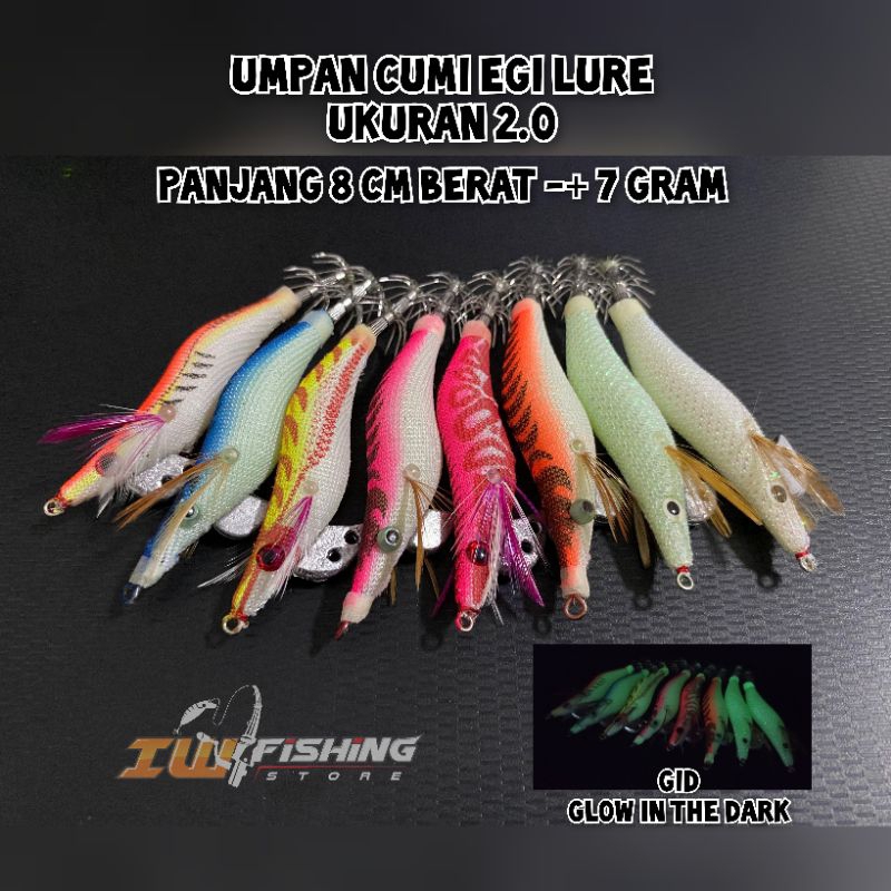 Egi umpan cumi cumi squid jig ukuran #2.0 kiler GiD