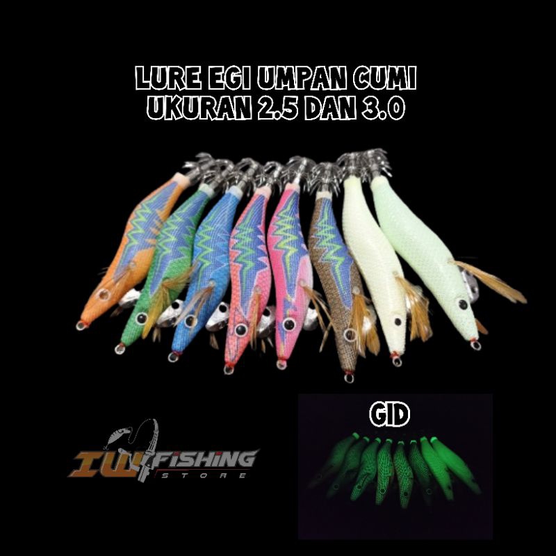Lure egi umpan cumi cumi ukuran 2.5 dan 3.0 GID Umpan pancing cumi eging