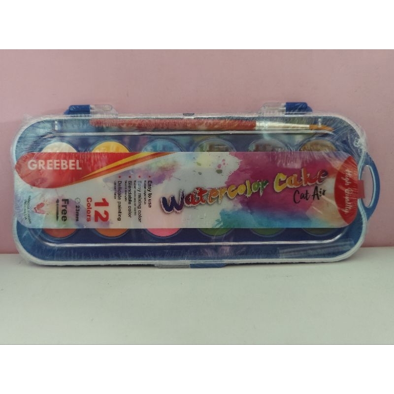 

Paintcake Watercolour GREEBEL 12 warna