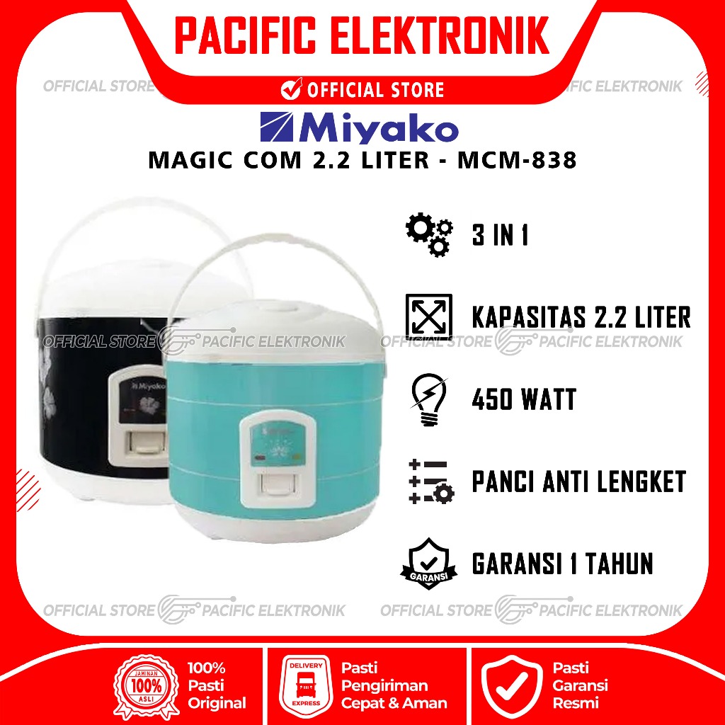 Magic Com Miyako 2.2Liter MCM-838 / MCM 838