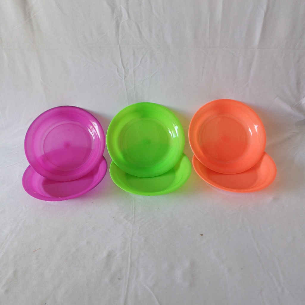 (1 Lusin) Piring 10 Dolphin / Piring Plastik / Piring Makan Plastik