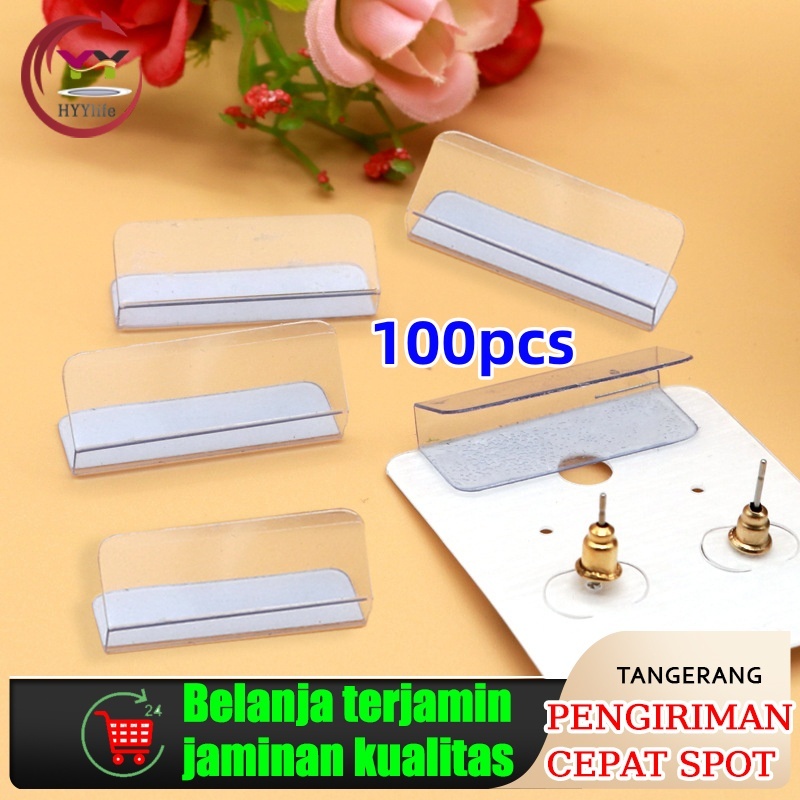 

100pcs Plastik PVC Aksesoris Kartu Gantung/Hook Kemasan Untuk Kliping Telinga/Papan Belakang Untuk Kartu