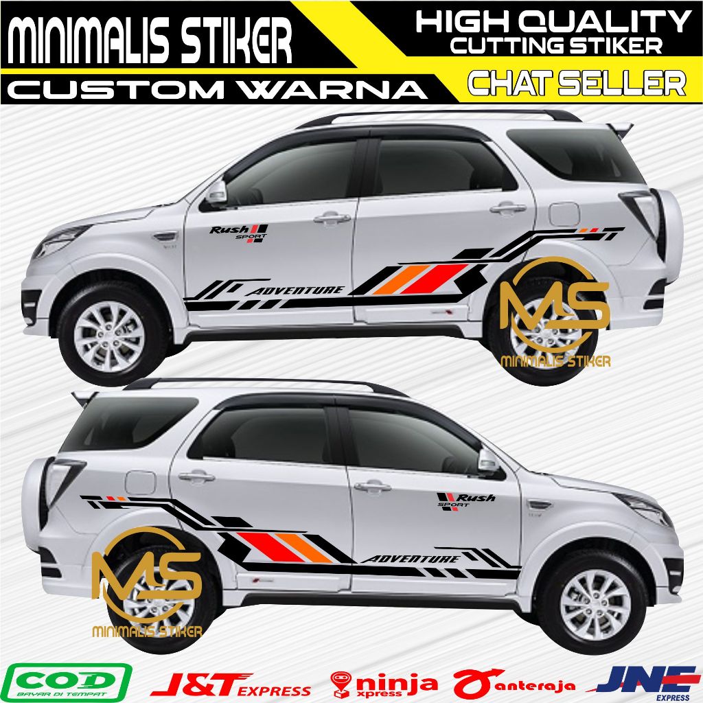 NEW Stiker mobil toyota rush stiker body samping mobil rush stiker rush keren stiker variasi  rush
