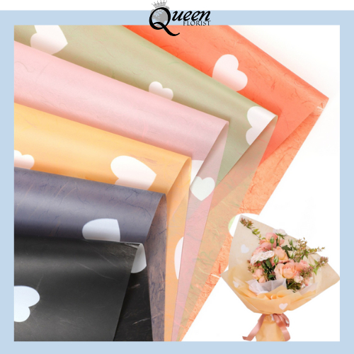 

20 LEMBAR Kertas Buket Love Cellophane Flower Wrapping Paper 6091