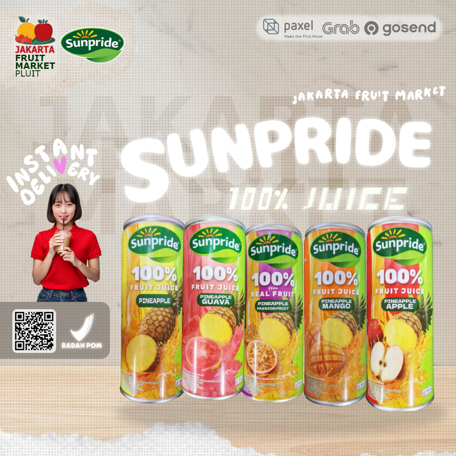 

SUNPRIDE 100% Fruit Juice in can jus buah dalam kaleng