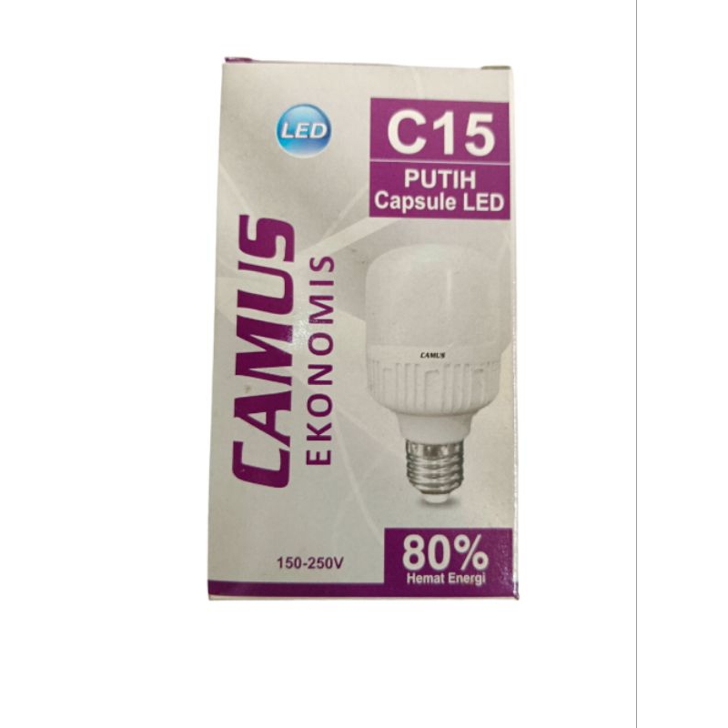 Lampu LED 15W Camus Putih Terang Kapsul 15 Watt Bergaransi