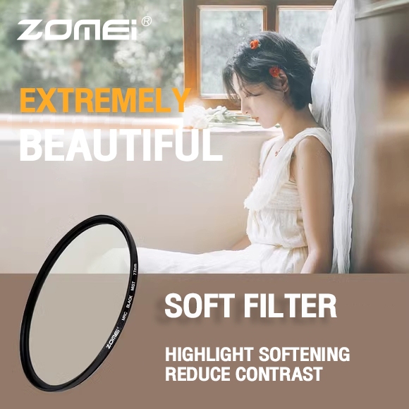 ZOMEI Soft Focus kabur Filter 40.5mm 49mm 52mm 55mm 58mm 62mm 67mm 72mm 77mm 82mm Lens Filter untuk 