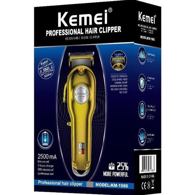 COD CUKURAN KEMEI Professional KM 1986 GOLD CLIPPER KEMEI FULL METAL GOLD Original