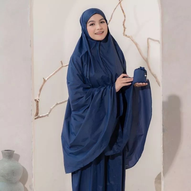 Mukena parasut Korea polos model tas serut mukena parasut premium mukena murah