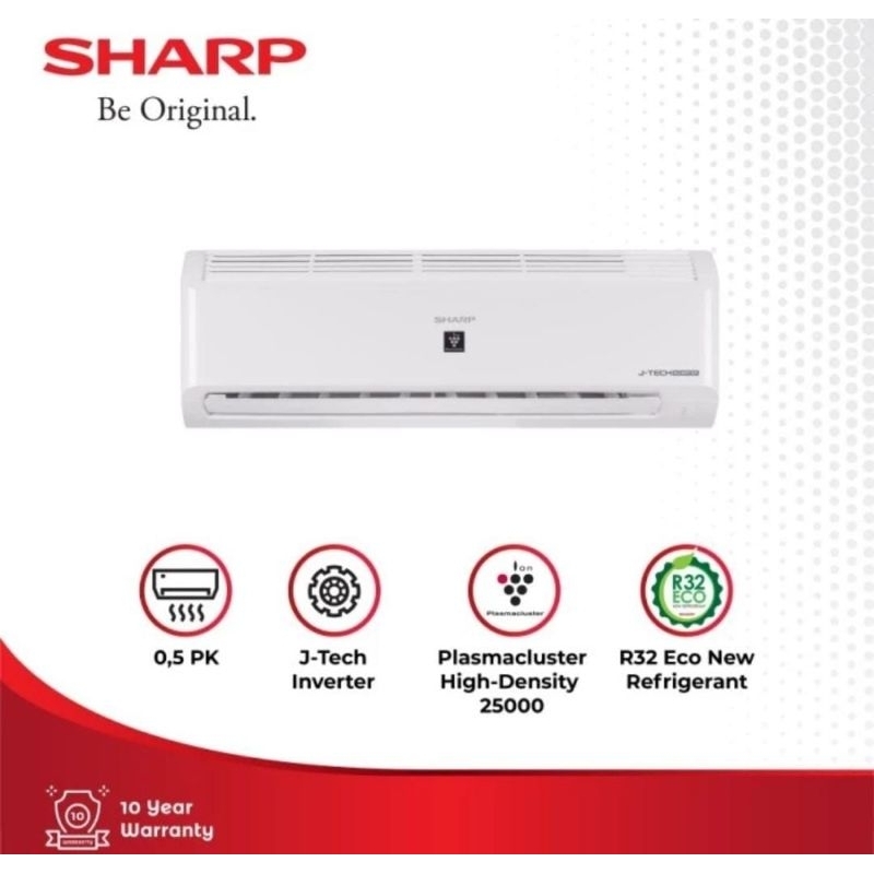 AC SHARP 1/2PK INVERTER PLASMACLUSTER AH-XP6BMY AC SHARP INVERTER