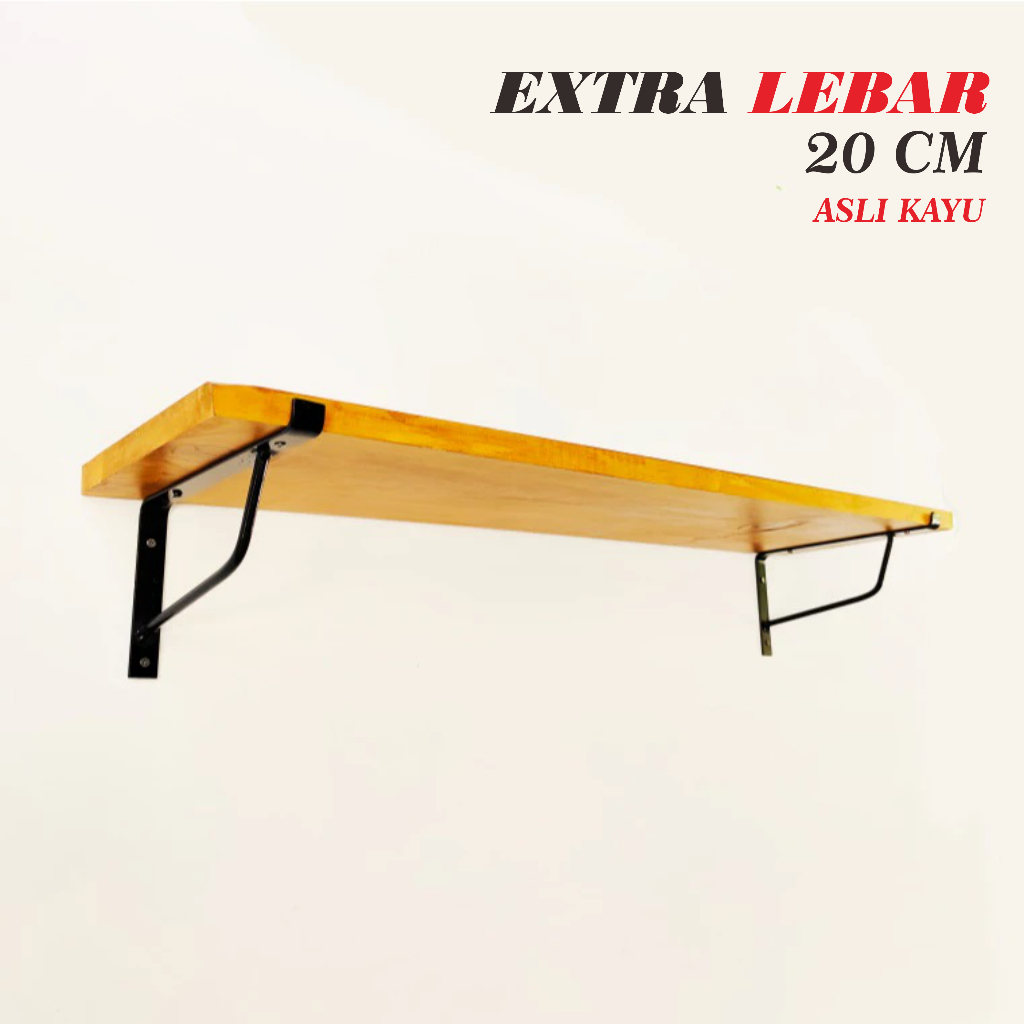 Rak dinding lebar 20 cm Rak dinding kayu ambalan dinding kayu Rak buku dinding Rak serbaguna
