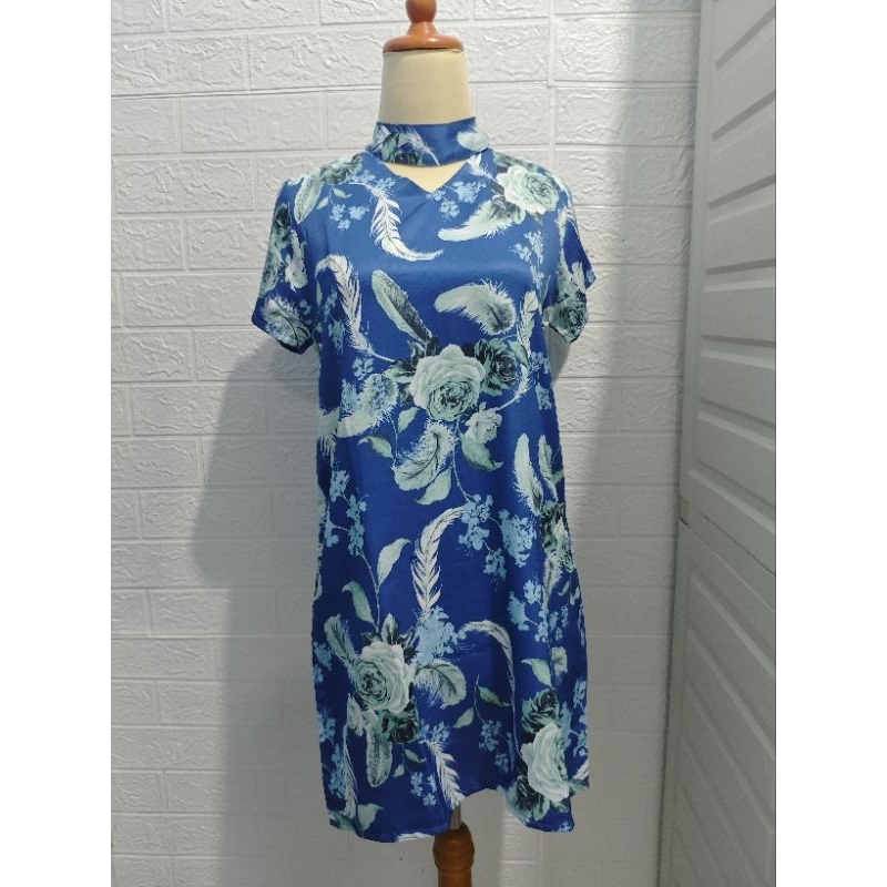 DRESS MIDI BODYCON BUNGA WANITA - NEW