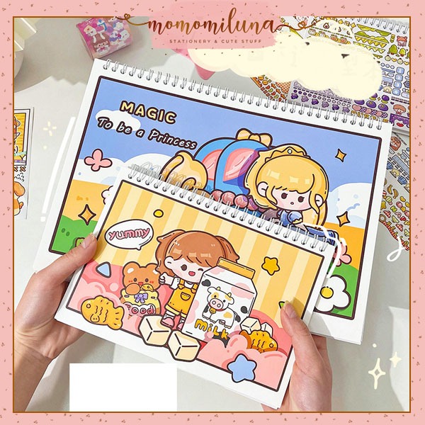 

Buku sticker kosong reusable bisa digunakan berulang kali buku buat tempelan koleksi stiker kawai estetik lucu cute MK1310