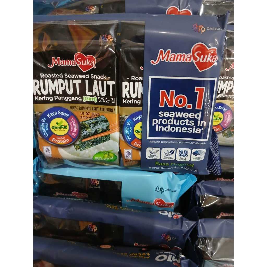 

Mamasuka Rumput Laut / Nori / Seaweed isi 2 x 4.5gr