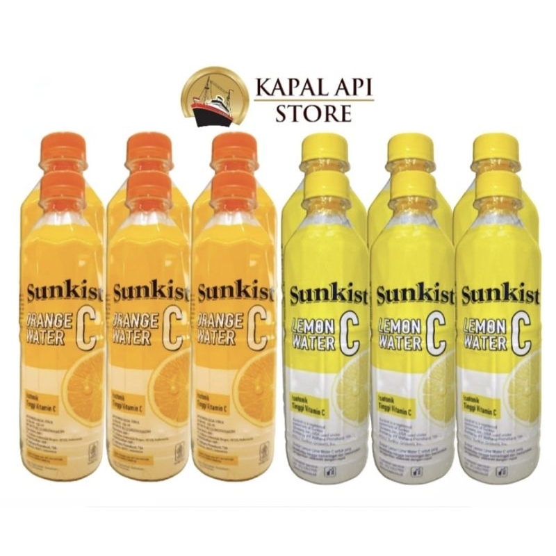 

Sunkist water vit C dengan rasa lemon dan orange