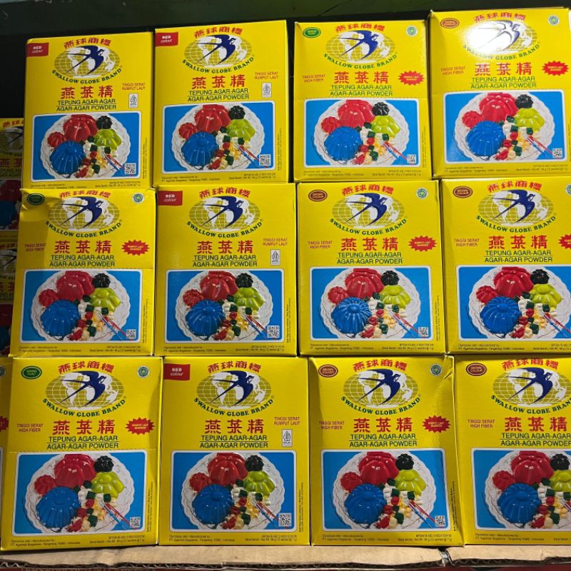 

Agar Agar Swallow Globe Varian Merah Putih Hijau Coklat 7 gr