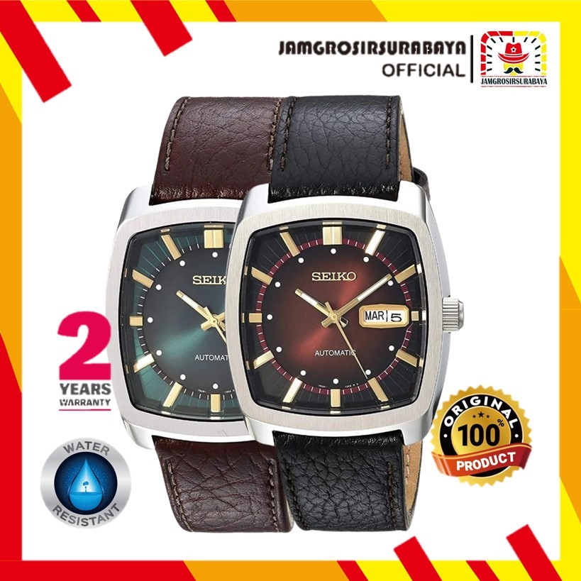 PROMO Jam Tangan Pria Seiko SNKP25 / SNKP27 Recraft Automatic Leather Strap Original Garansi 2 Tahun