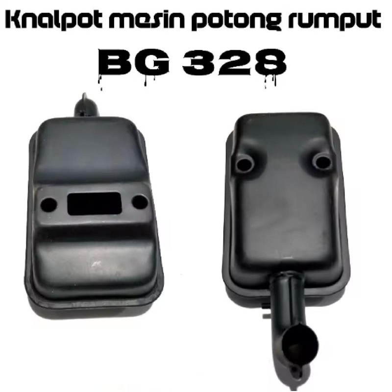 Ay00 BG328 328 318 338 Muffler Knalpot Mesin Potong Rumput 2Tak FR3001 Tech