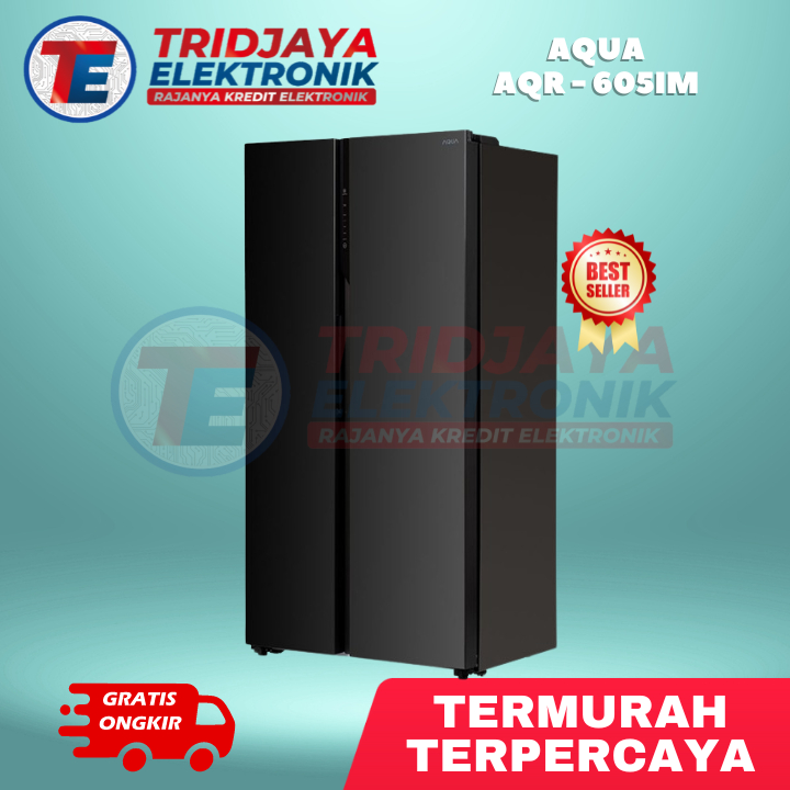 Kulkas AQUA 2 Pintu AQR-605IM Side by Side