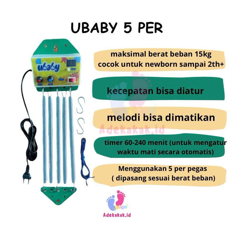 Ayunan Listrik Ubaby 5 per - Ayunan listrik bayi - ayunan bayi otomatis - Ayunan elektrik bayi