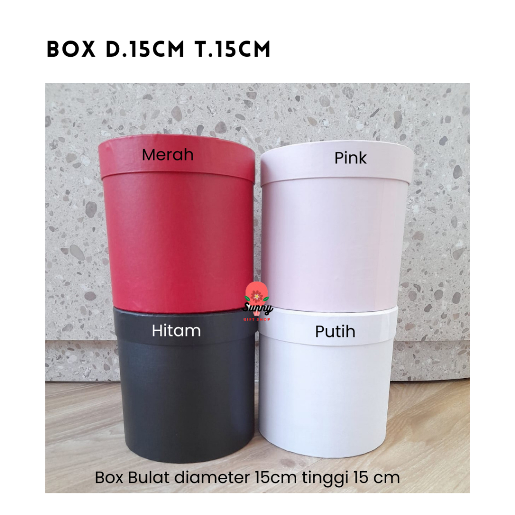 

Box Bulat diameter 15cm x 15cm /Box Florist / Box Bunga / Bloom Box / Flower Box