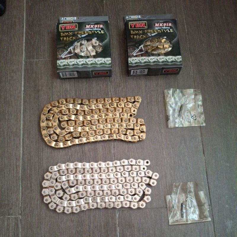 Rantai YBN MK918 Halflink Single Speed Silver & Gold