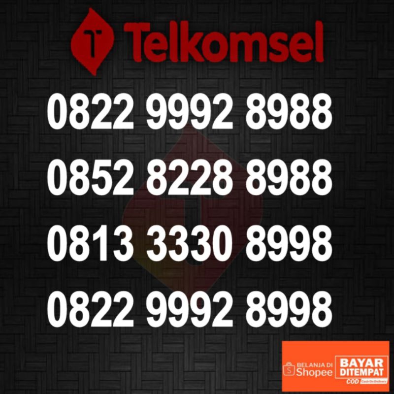 nomor hp cantik nomor cantik simpati 8988 8998