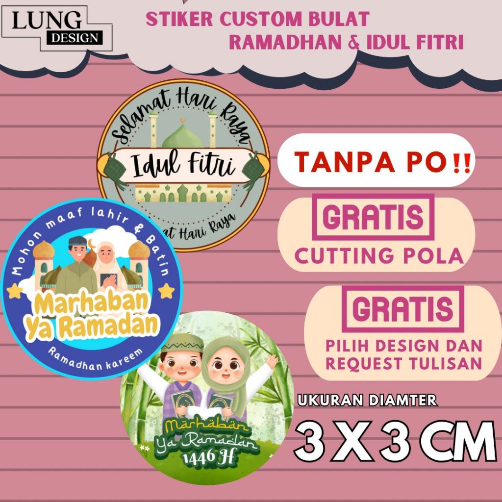 

[ UK 3 X 3 CM } STIKER BULAT MARHABAN YA RAMADHAN UNTUK KEMASAN NASI KOTAK , KUE KERING LEBARAN / STICKER IDUL FITRI CUSTOM / STICKER FOTO DESAIN RAMADHAN DAN LEBARAN / Cetak Stiker Bulat MERAYAKAN IDUL FITRI | Stiker KUE KERING JAJAN LEBARAN RAMADHAN