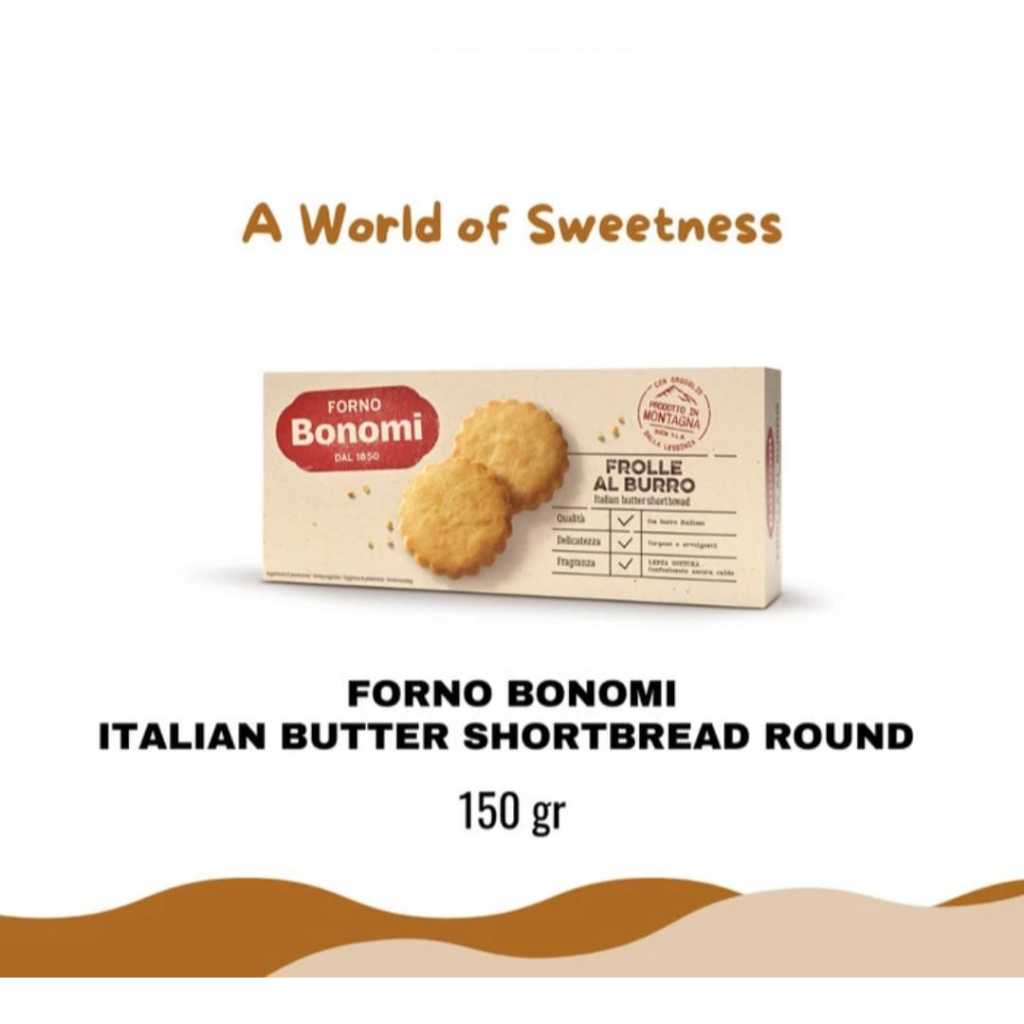 

Forno Bonomi Italian Butter Shortbread Round 150gr