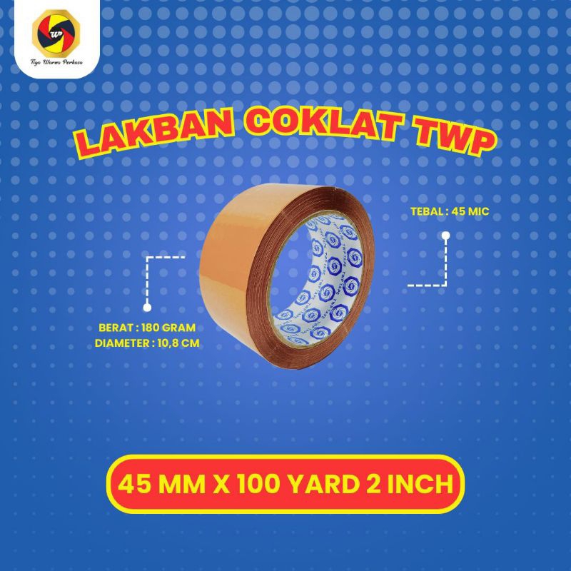 

lakban coklat twp 100 yard 1 slop isi 6 pcs