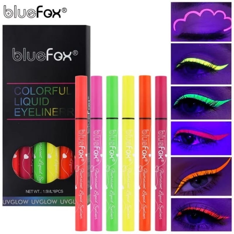 

Set 6/12 Warna Face Painting Makeup Glow In The Dark Face Paint Glow In UV Light / Cat Lukis Badan