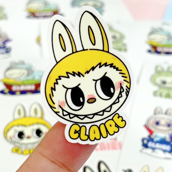 

Mix label | sticker label nama anak labubu series | stiker waterproof