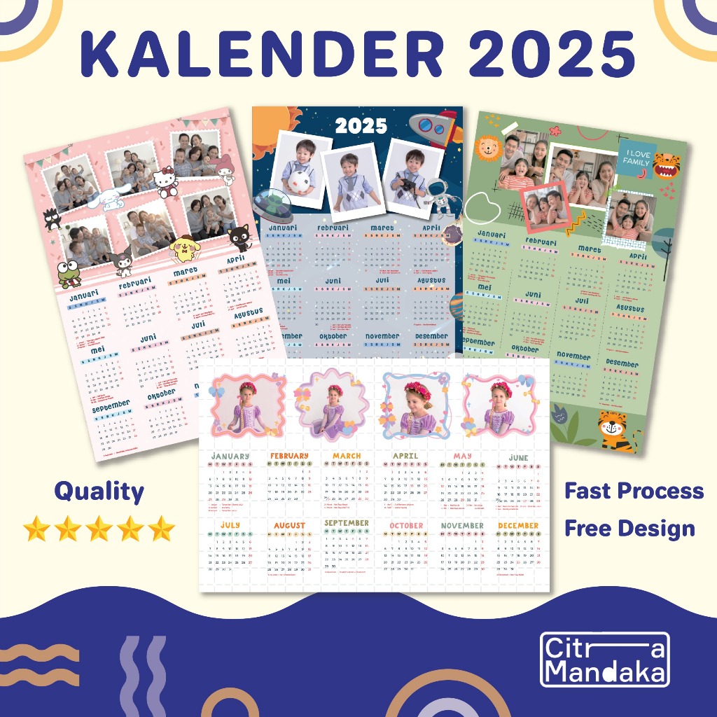 

Kalender Dinding Custom A3 | Kalender Custom | Cetak Kalender Aesthetic Custom | Kalender Foto