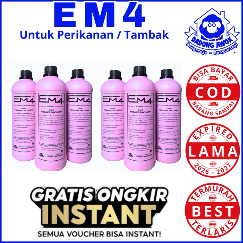 EM4 PERIKANAN 1 LITER  - Mikroorganisme Probiotik - EM4 IKAN NILA - EM4 IKAN LELE - EM4 pink - EM4