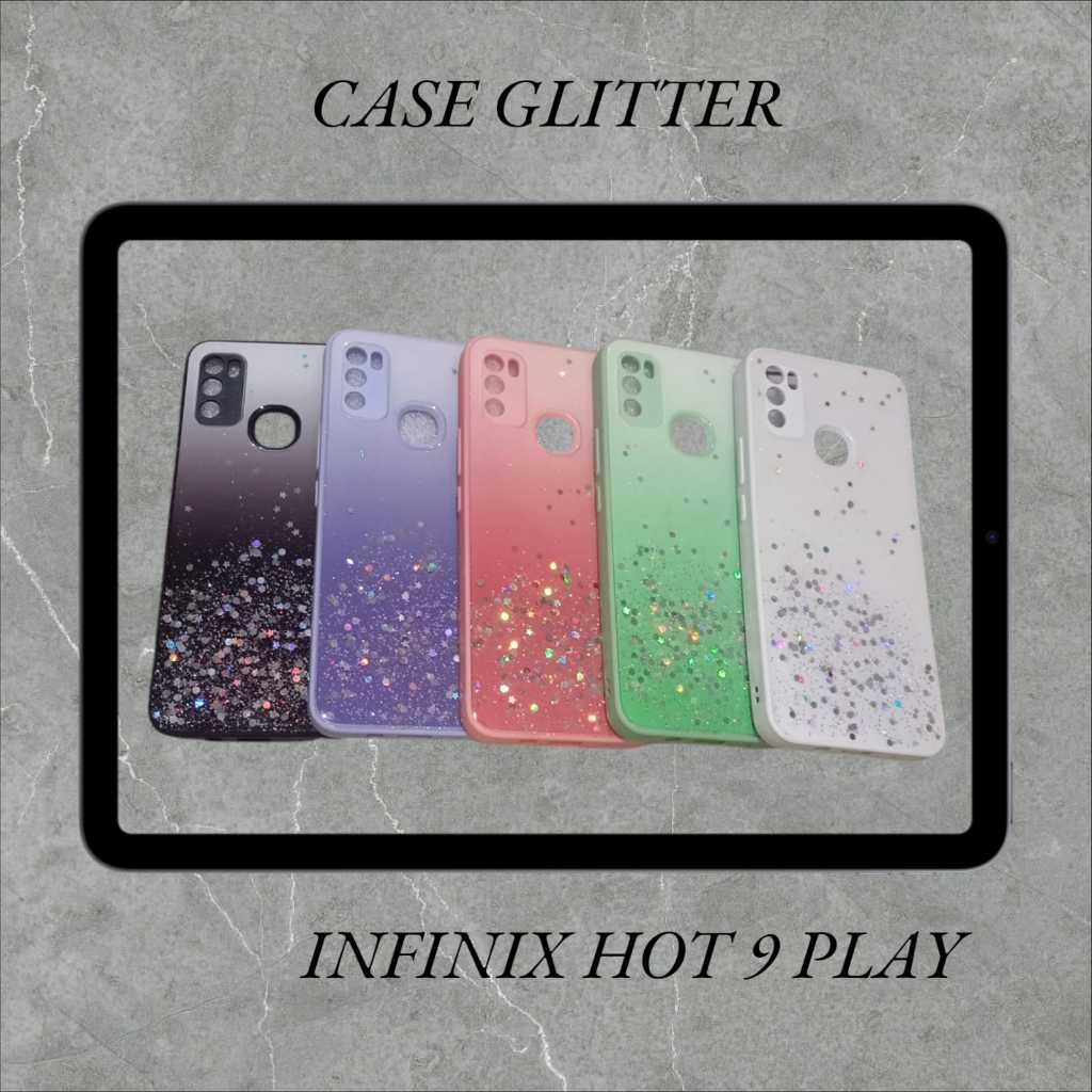 Case Glitter Infinix Hot 9 Play Bling Star Light Candy
