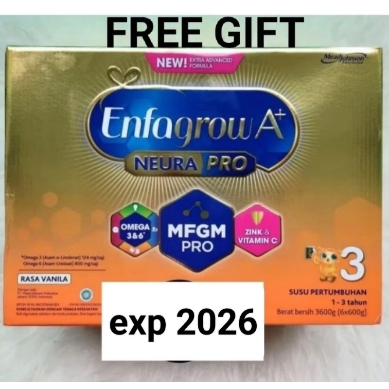 enfagrow 3 3600gr vanila/1800gr