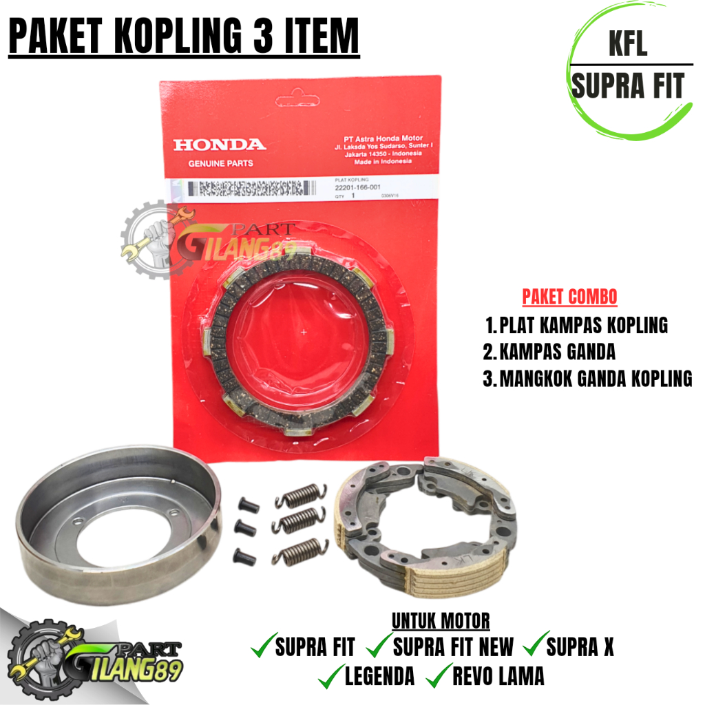 PAKET KOPLING KFL SUPRA FIT LAMA / REVO LAMA / SUPRA FIT NEW / LEGENDA  / FIT X / FIT S / PAKET KAMP