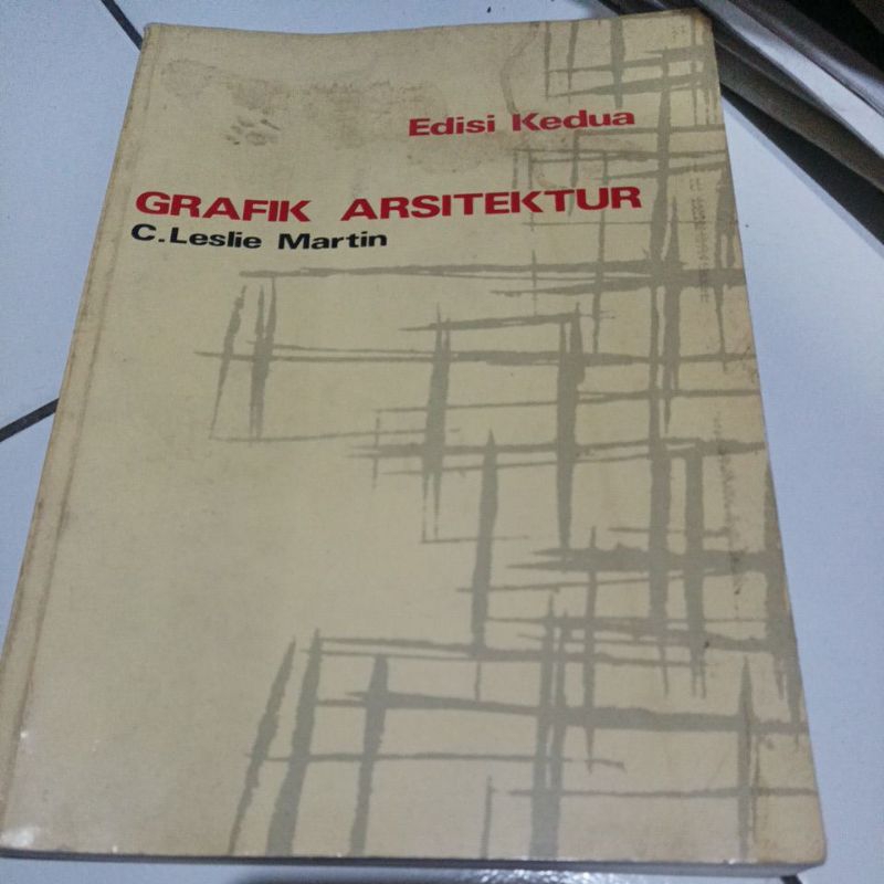 buku teknik grafik arsitektur Leslie Martin bekas original