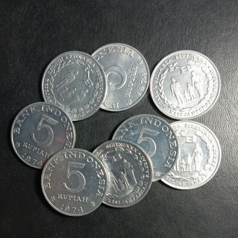 koin kuno 5 rupiah kb besar kondisi bersih